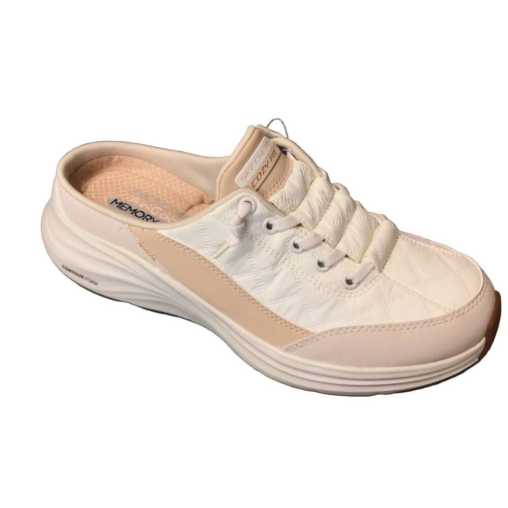 NEW SKECHERS women's contour foam sweet embrace sneakers in white/natural